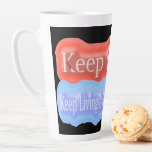 Cute Artwork Design About "Keep Smiling". Buy Latte Mug