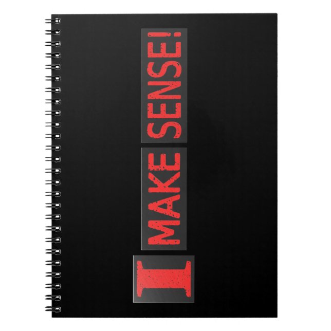 Cute Artwork Design About "Make Sense" Buy Notebook (Front)