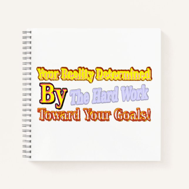 Cute Artwork Design About "Your Reality". Buy Notebook (Front)