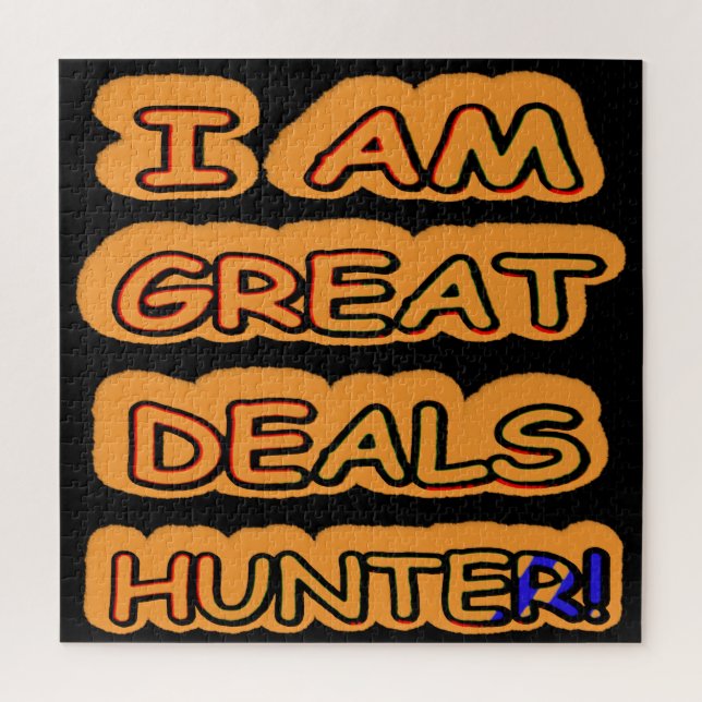  Cute Artwork Design "Great Deals Hunter" Buy Now Jigsaw Puzzle (Vertical)