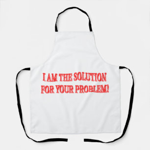 Cute Artwork Design "I AM THE SOLUTION" Buy Apron