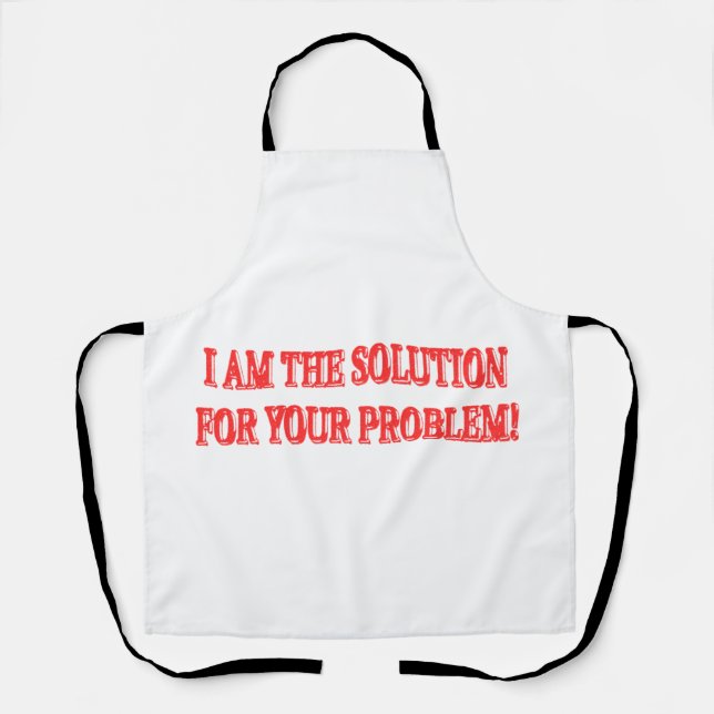 Cute Artwork Design "I AM THE SOLUTION" Buy Apron (Front)