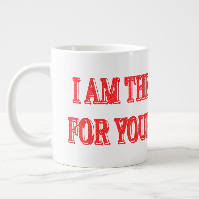 Cute Artwork Design "I AM THE SOLUTION" Buy Large Coffee Mug (Left)