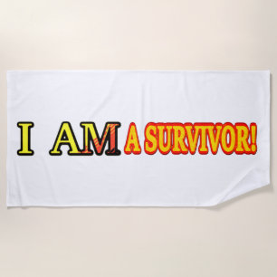 Cute Artwork Design "SURVIVOR". Buy Beach Towel
