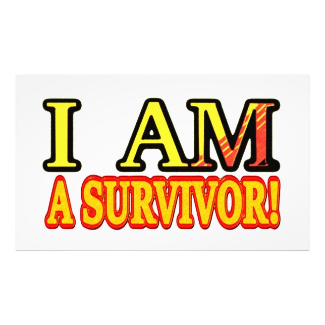 Cute Artwork Design "SURVIVOR". Buy Now Photo Print (Front)