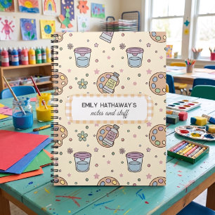 Cute Artwork School Notebook Pattern
