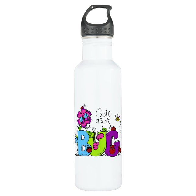 Cute as a Bug 710 Ml Water Bottle (Front)