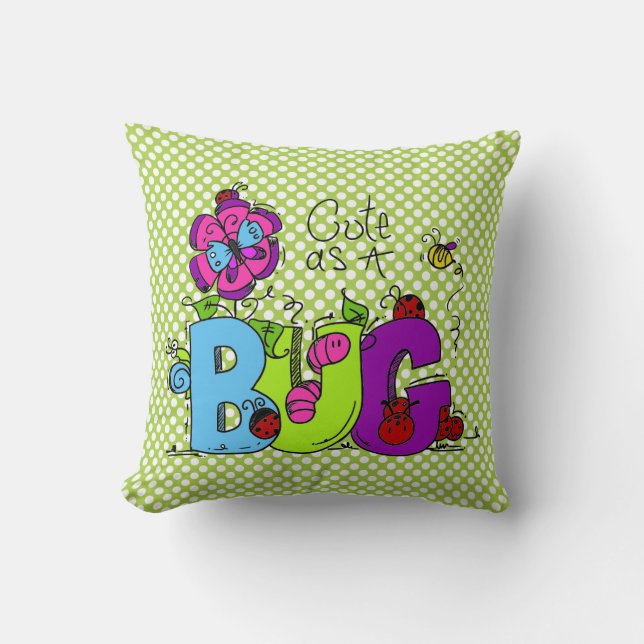 Cute as a Bug Cushion (Front)