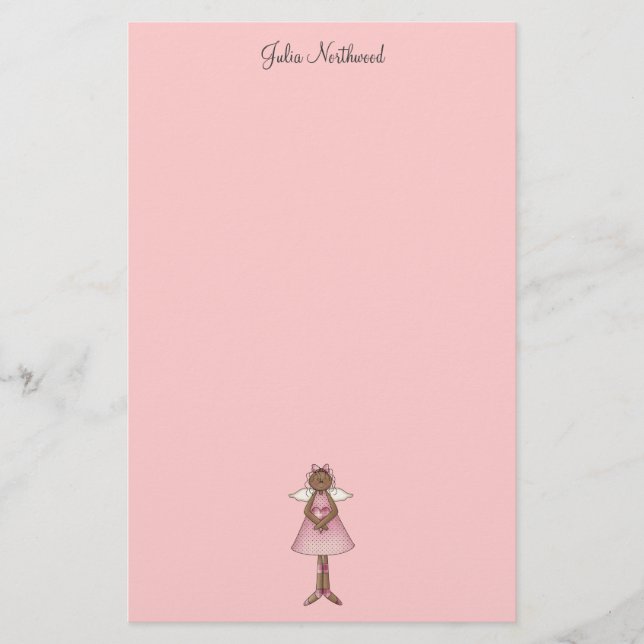 Cute as a Bug · Ethnic Angel Stationery (Front)