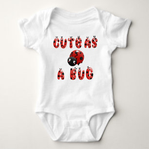 Cute As a Bug LadyBug Baby Bodysuit