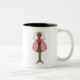 Cute as a Bug · Ladybug Doll Two-Tone Coffee Mug