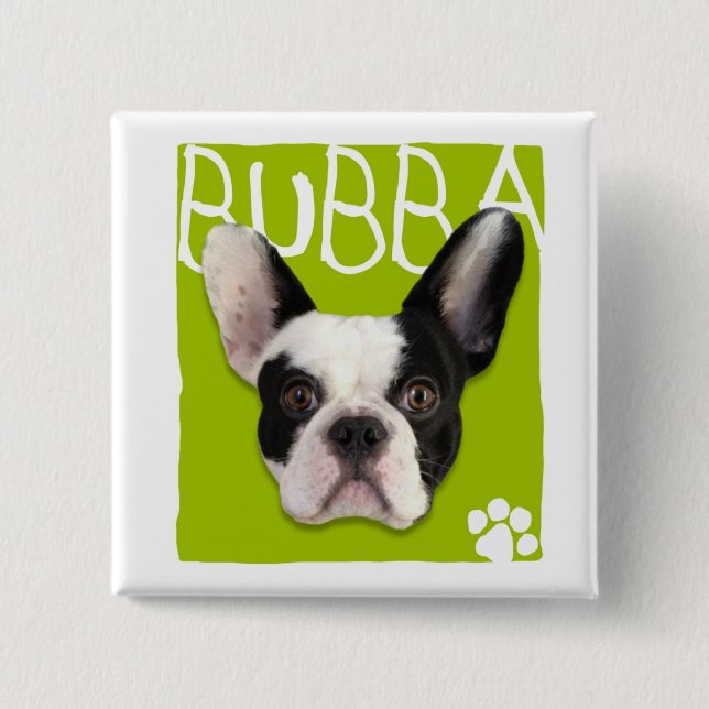 Cute as a Button! 15 Cm Square Badge (Front)