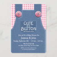 Cute as a Button Denim and Pink