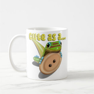 Cute as a Button — GECKO Coffee Mug