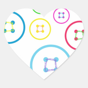 Cute as a Button Heart Sticker