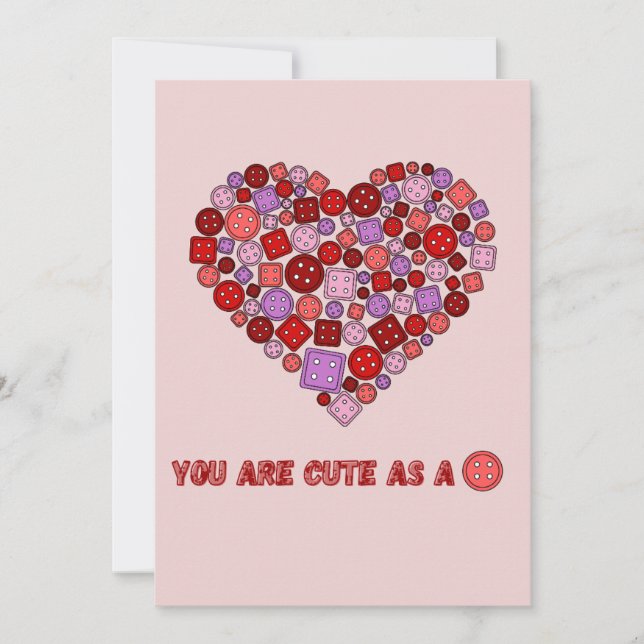 cute as a button holiday card (Front)