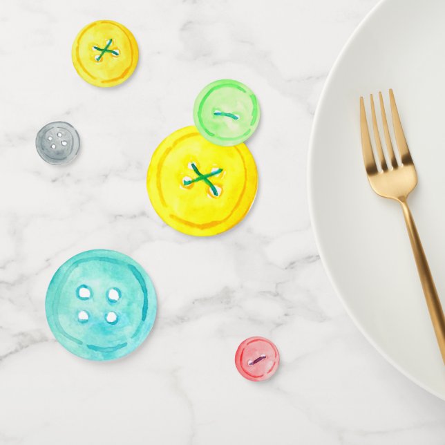 Cute as a button kid party confetti (Group)