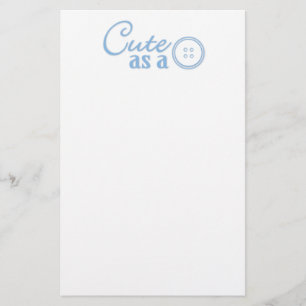 Cute as a Button Stationery
