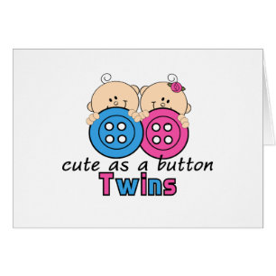 Cute As A Button Twin Girl & Boy