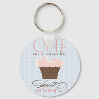 Cute as a cupcake! Pink & Brown Key Ring
