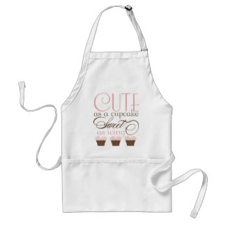 Cute as a cupcake! Pink & Brown Standard Apron