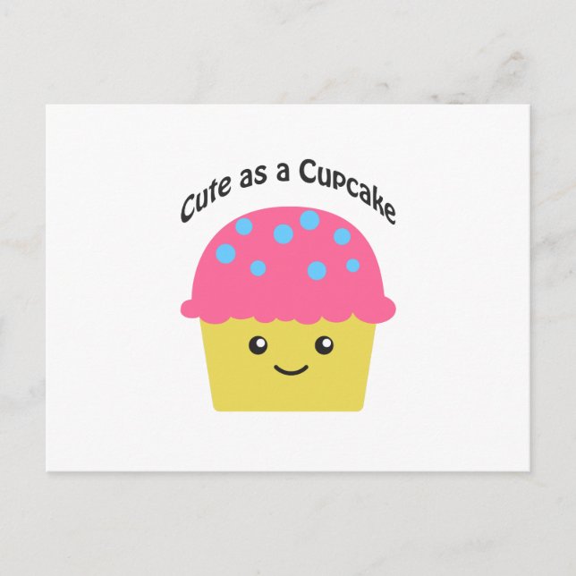 Cute as a Cupcake Postcard (Front)