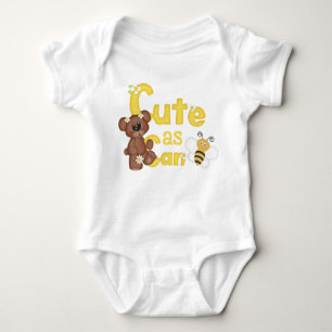 Cute as Can Be Honey Bear and Bee Honeybee Baby Bodysuit