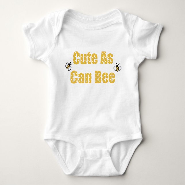 Cute as Can Bee baby Baby Bodysuit (Front)