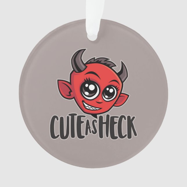 Cute as Heck Devil Ornament (Front)