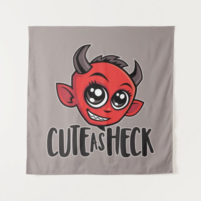 Cute as Heck Devil Tapestry (Front)