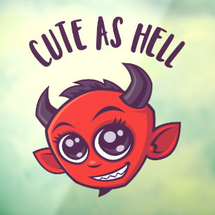Cute as Hell Devil with Dark Text