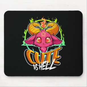 Cute As Hell Halloween Kawaii Phomet Funny Satan G Mouse Pad