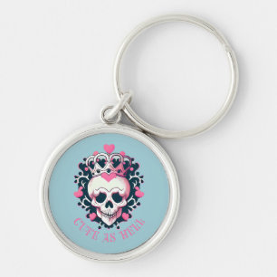 Cute as Hell Schädel mit Krone  Key Ring