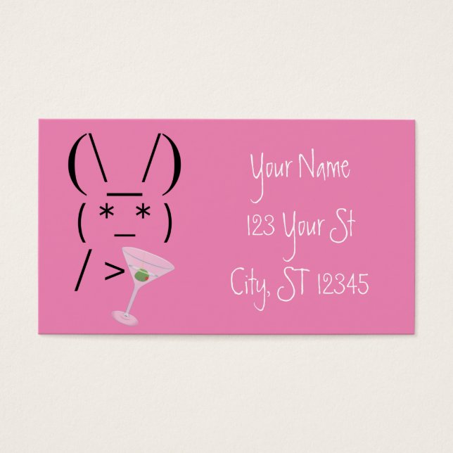 Cute Ascii bunny holding martini Thunder_Cove (Front)