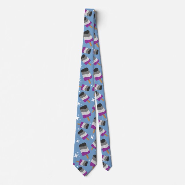 Cute Asexual Ice Pops Tie (Front)