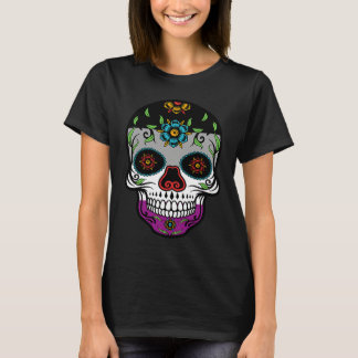 Cute asexual proud flag sugar skull T-Shirt