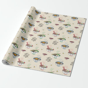 Cute Asian Food, Ramen Noodle Wrapping Paper