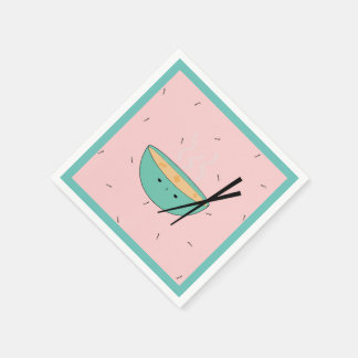 Cute asian ramen soup paper napkins