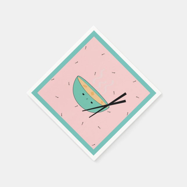 Cute asian ramen soup paper napkins (Corner)