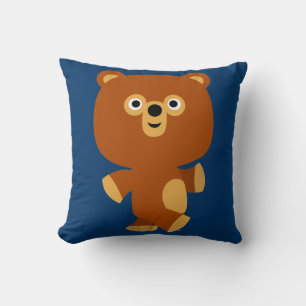 Cute Assertive Cartoon Bear Pillow