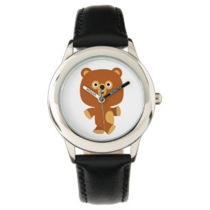 Cute Assertive Cartoon Bear Watch
