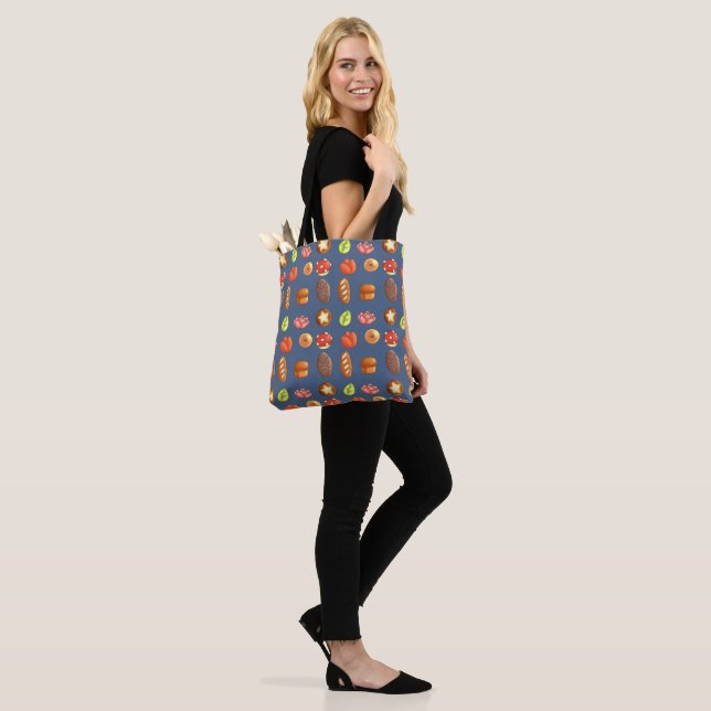 Cute Assortments of Breads Bakery Grocery Bag (On Model)