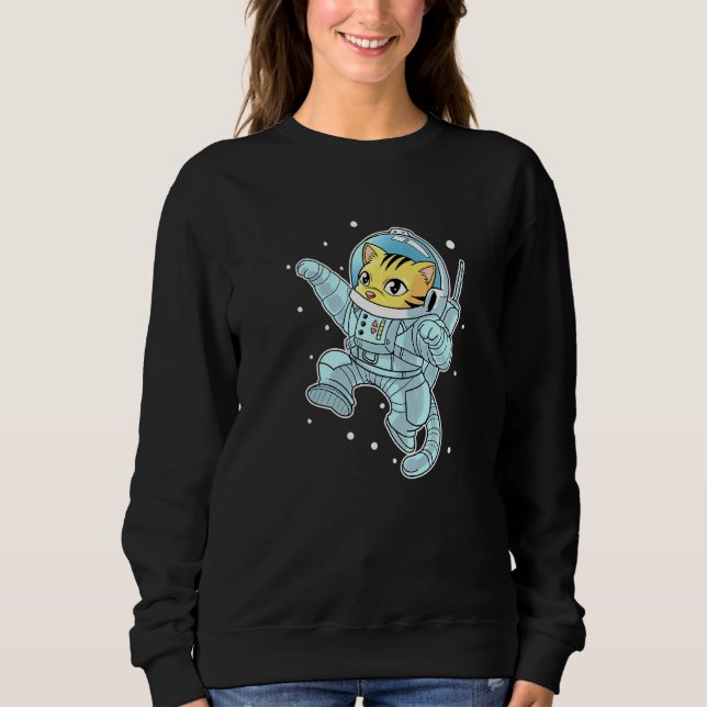 Cute Astro Cat Spaceman Kitten Space Cats Fur Univ Sweatshirt (Front)