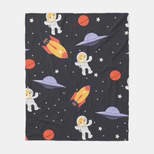 Cute Astro Pattern Fleece Blanket