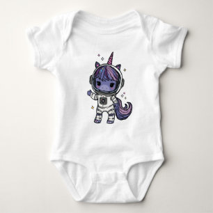 Cute Astro Unicorn Baby Bodysuit