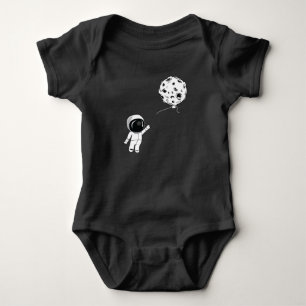 Cute astronaut and the moon baby bodysuit