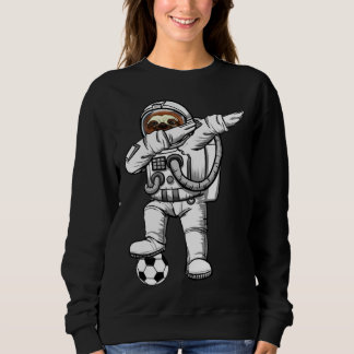 Cute Astronaut Astronomy Dabbing Sloth  Galaxy Soc Sweatshirt