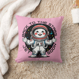 Cute astronaut back to the stars design  cushion