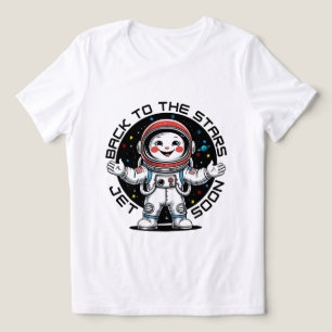 Cute astronaut back to the stars design Tri-Blend shirt