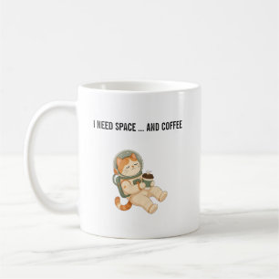 Cute Astronaut Cat Coffee Lover Gift Mug